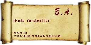 Buda Arabella névjegykártya